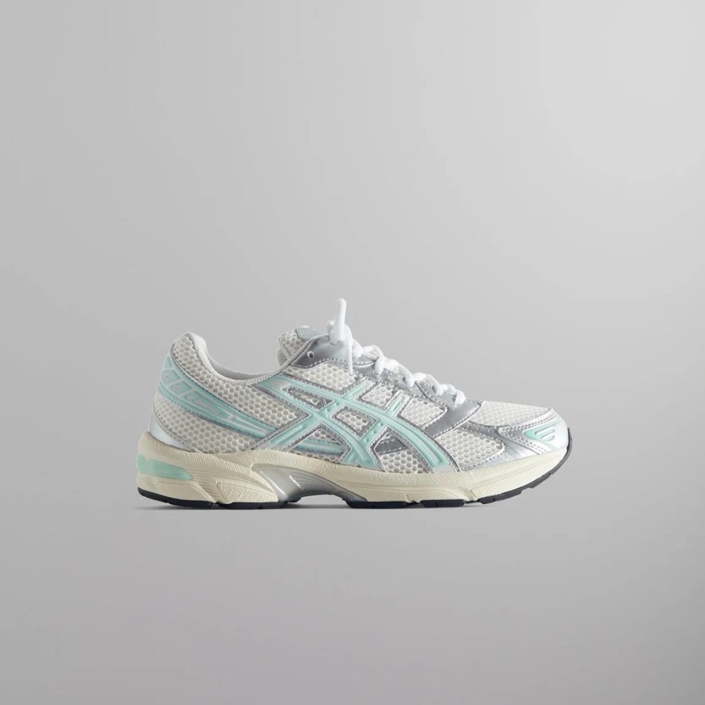 Kith x asics gel 1130 cream starlight blue running sneakers